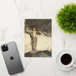 Noorse Mythologie Wagner Freya de Fair One Rackham Folie Wenskaart