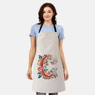 Noorse Noorwegen Rosemaling Initiaal C, Schort