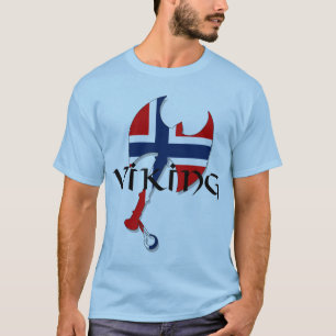 Noorse Norse Norge Noorse vlag Ax T-shirt