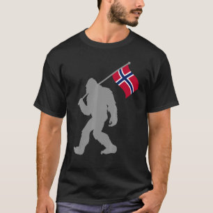 Noorse of Noorse vlag op Noorse vlag T-shirt