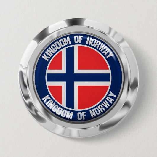 Noorse Ronde Emblem Button 7,6 Cm (Voorkant)