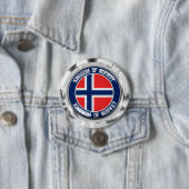 Noorse Ronde Emblem Button 7,6 Cm (In situ)