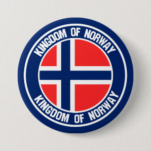 Noorse Ronde Emblem Button 7,6 Cm