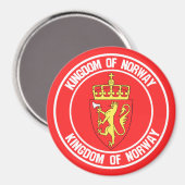 Noorse Ronde Emblem Magneet (Voorkant / Achterkant)