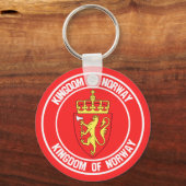 Noorse Ronde Emblem Sleutelhanger (Voorkant)