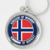 Noorse Ronde Emblem Sleutelhanger (Voorkant)