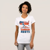 Noorse roots Amerikaanse vlag erfgoed T-shirt (Voorkant volledig)