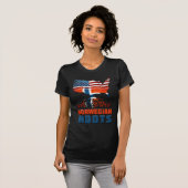 Noorse roots Amerikaanse vlag erfgoed T-shirt (Voorkant volledig)
