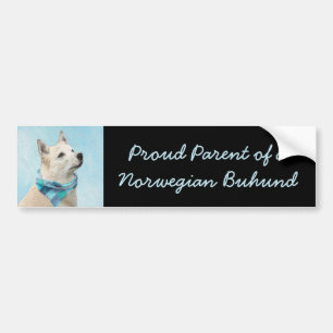 Noorse schilderij - Kute Original Dog Art Bumpersticker