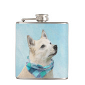 Noorse schilderij - Kute Original Dog Art Heupfles (Voorkant)