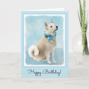 Noorse schilderij - Kute Original Dog Art Kaart