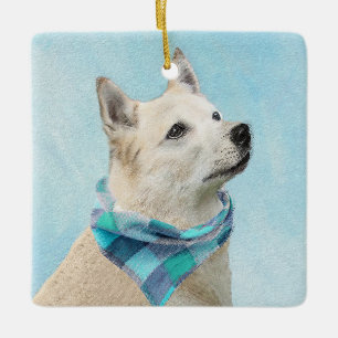 Noorse schilderij - Kute Original Dog Art Keramisch Ornament