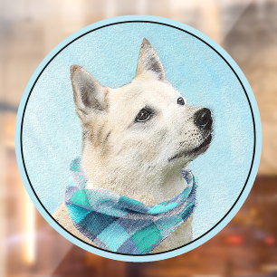 Noorse schilderij - Kute Original Dog Art Raamsticker