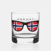 Noorse Shades aangepaste naam Whisky Glas (Achterkant)