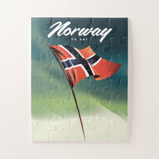 Noorse skiposter legpuzzel (Verticaal)