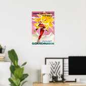 Noorse skiposter poster (Thuiskantoor)