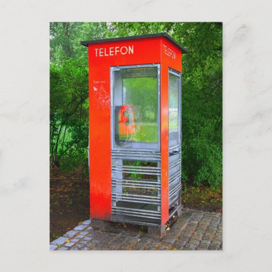 Noorse telefooncel briefkaart (Voorkant)