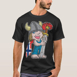 Noorse trol Noorse vlag Norge nood T-shirt