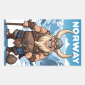 Noorse trol rechthoekige sticker (Voorkant)