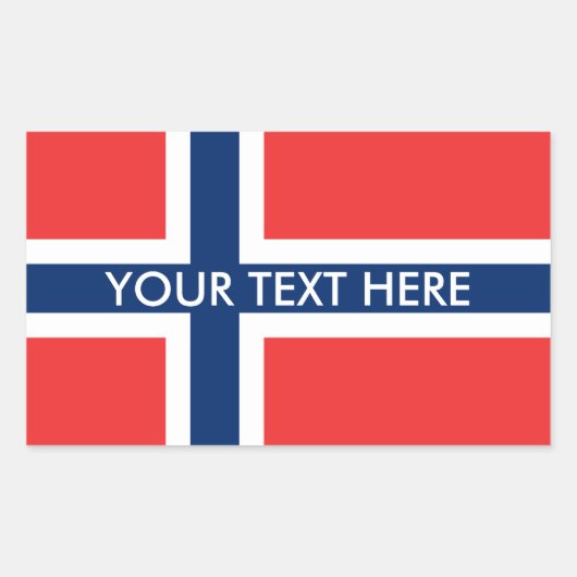 Noorse vlag aangepaste stickers (Voorkant)