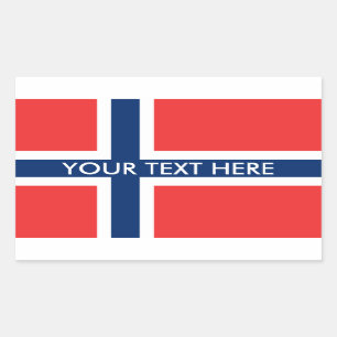 Noorse vlag aangepaste stickers