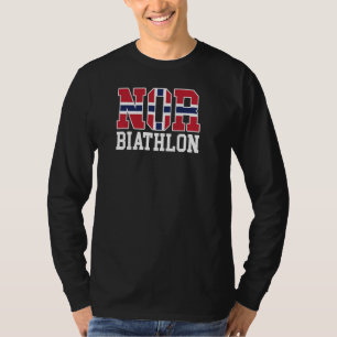 Noorse vlag Biathlonist Noors noch Biathlon Pu T-shirt