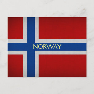 Noorse vlag briefkaart