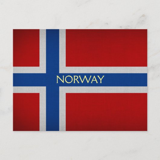 Noorse vlag briefkaart (Voorkant)