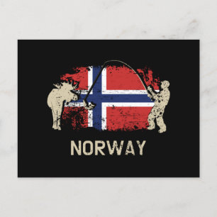 Noorse vlag briefkaart