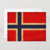 Noorse vlag briefkaart (Voorkant / Achterkant)