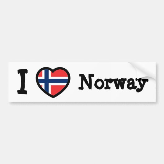 Noorse vlag bumpersticker (Voorkant)
