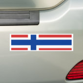 Noorse vlag bumpersticker (Op auto)