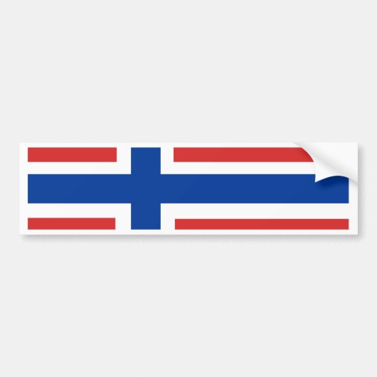 Noorse vlag bumpersticker (Voorkant)