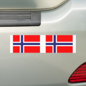 Noorse vlag bumpersticker (Op auto)