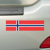 Noorse vlag bumpersticker (Op auto)