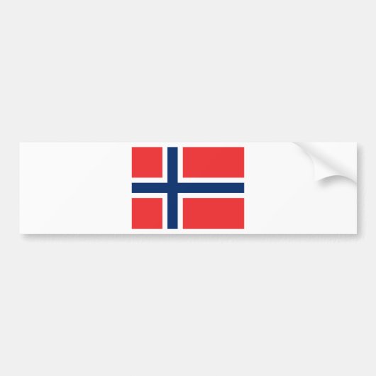 Noorse vlag bumpersticker (Voorkant)