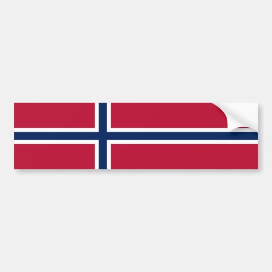 Noorse vlag bumpersticker (Voorkant)