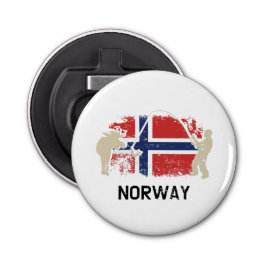 Noorse vlag button flesopener