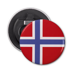 Noorse vlag button flesopener