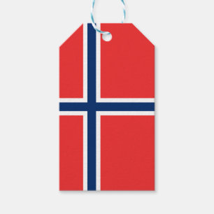 Noorse vlag cadeaulabel