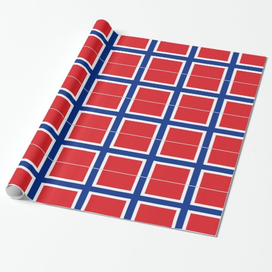 Noorse vlag cadeaupapier (Uitgerold)