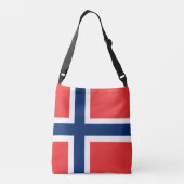 Noorse vlag crossbody tas (Achterkant)