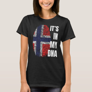 Noorse vlag DNA vingerafdruk Noorwegen T-shirt