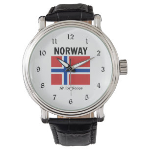 Noorse vlag en Motto Horloge