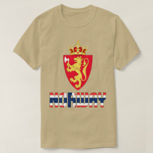 Noorse vlag en wapenschild t-shirt