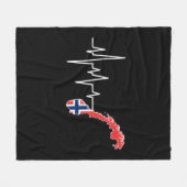 Noorse vlag fleece deken (Voorkant (Horizontaal))