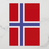 Noorse vlag folie uitnodiging (Achterkant)