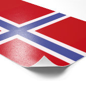 Noorse vlag foto afdruk (Hoek)