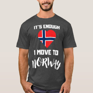 Noorse vlag Heart Funny Noorwegen T-shirt