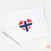 Noorse vlag Heart Hart Sticker (Envelop)